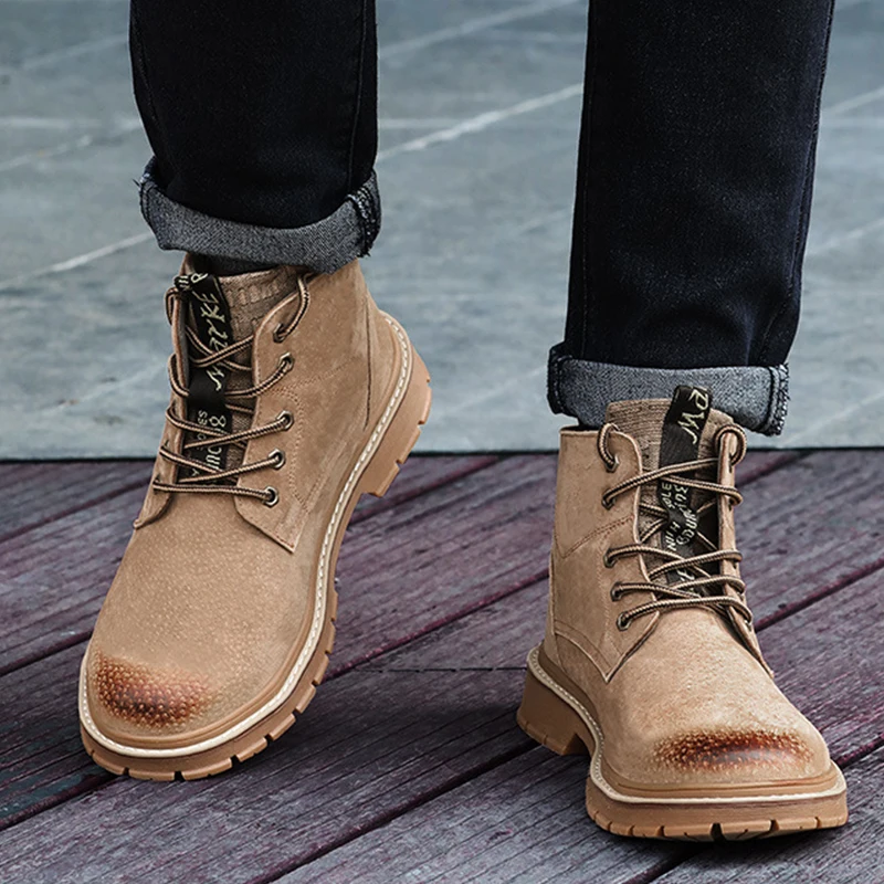 

Men Winter Boots Steel Toe Shoes Puncture-Proof Safety Shoes Men For Martin Boots Work Shoes Men Boots Indestructible Footwear