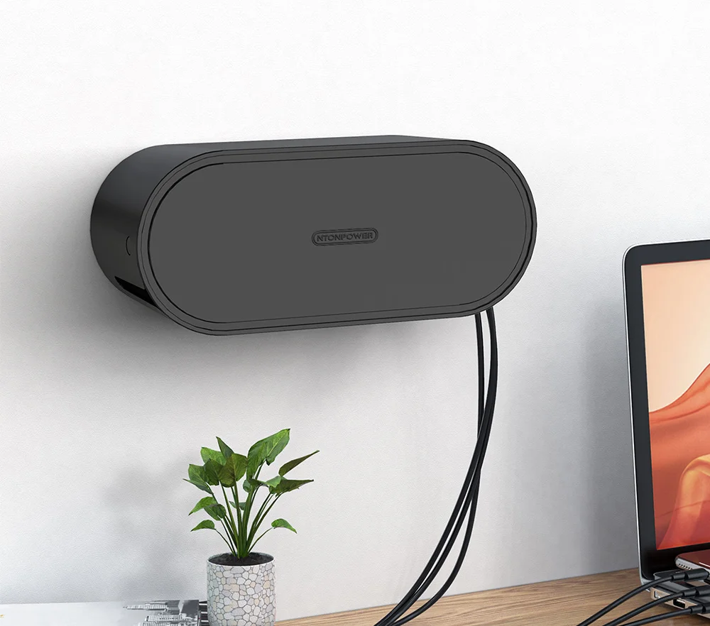 Цена Сетевой Органайзер NTON POWER, настенный ящик для хранения кабеля с замком от детей