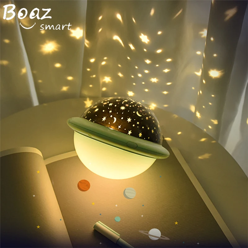 BOAZ Ocean Звездный НЛО Ночной светильник LED Sky Universe planet вращающийся лазерный проектор