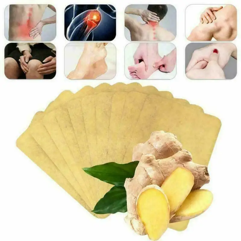 10 шт Herbal имбирный пластырь для тела Детокс шеи наколенники боли здравоохранения
