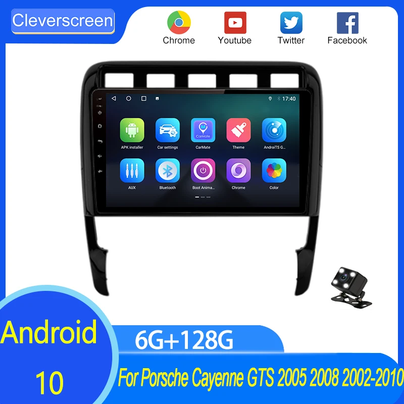 

6G 128G Android 10.0 Autoradio For Porsche Cayenne 2002-2010 Car Radio Multimedia Player GPS Navigation Stereo Bluetooth DVD