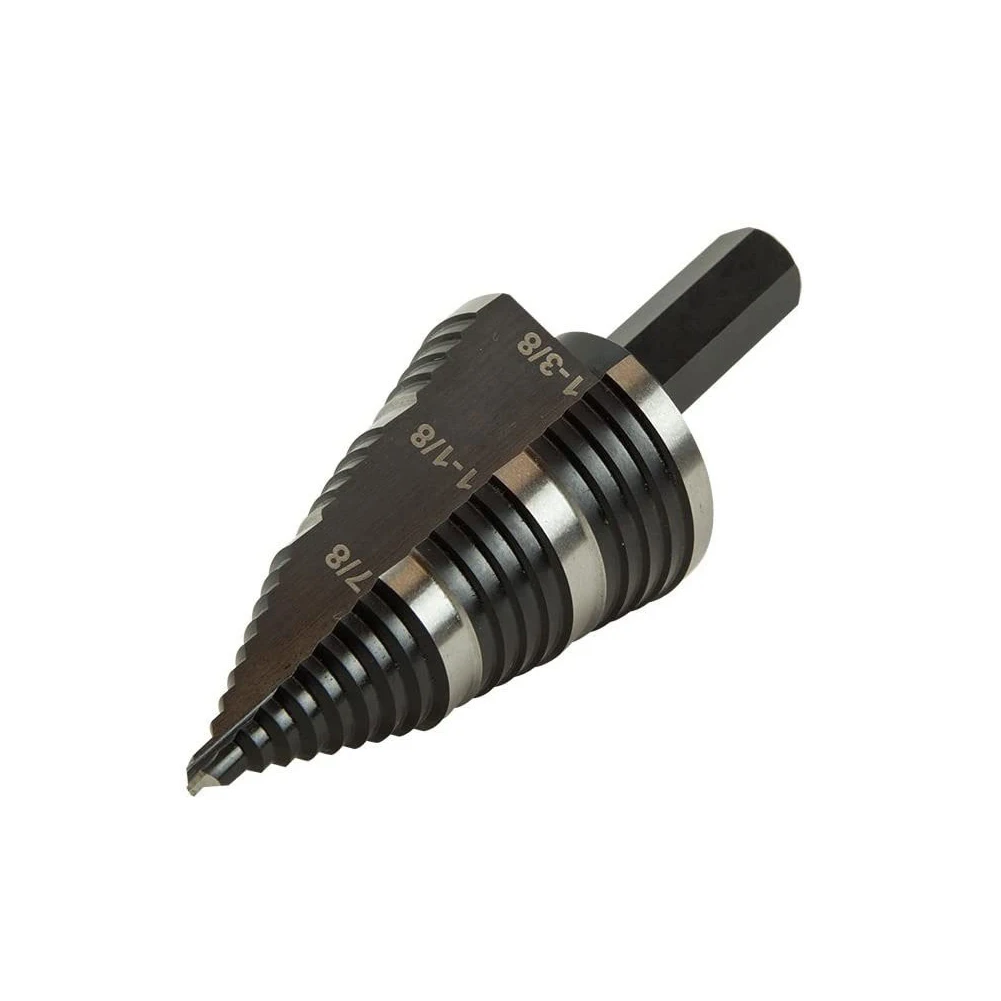 

High Speed Steel Electrician Triangle Shank Professional DIY Home Woodworking Hole Cutter Step Drill Bit Practical Durable Cone