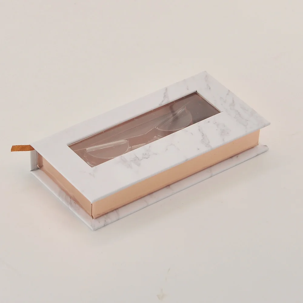 

Wholesale Eyelashes Box Package Lash Boxes Package Custom Rectangle Marble Grey Mink Lashes Makeup Storage Case bulk Vendors