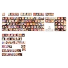 Японское аниме дизайн образец цветных клавиш колпачки для Cherry Mx Переключатель механическая клавиатура XDA профиль Сублимация PBT плоский K70 колпачок
