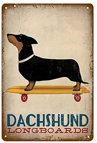

Dachshund Vintage Style Metal Sign Iron Painting for Indoor & Outdoor Home Bar Coffee Kitchen Wall Decor 8 X 12 Inch