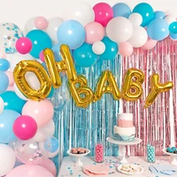 oh baby letter aluminum film balloon gender reveal ballon 16inch aluminum foil balloon set childrens birthday party supplies