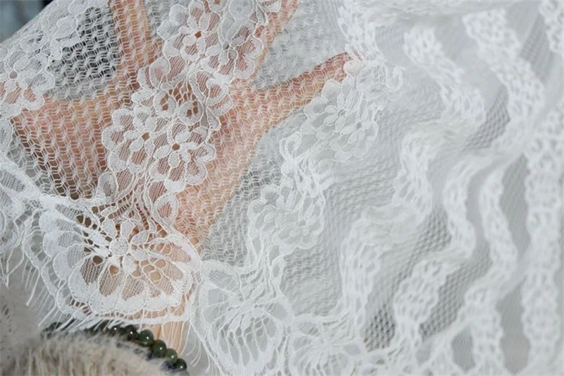 Кружевная ткань в полоску для шитья ширина 150 см 3 метра V2214