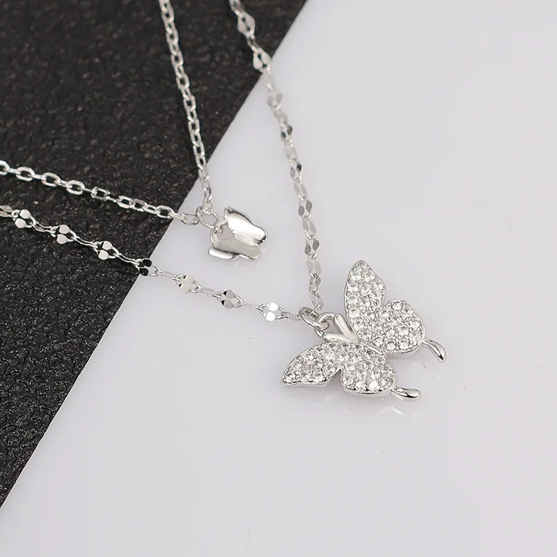 

s925 Sterling Silver Butterfly Pendants And Necklaces For Women Jewelry On The Neck Fashion Accessories Birthday Wedding Gifts