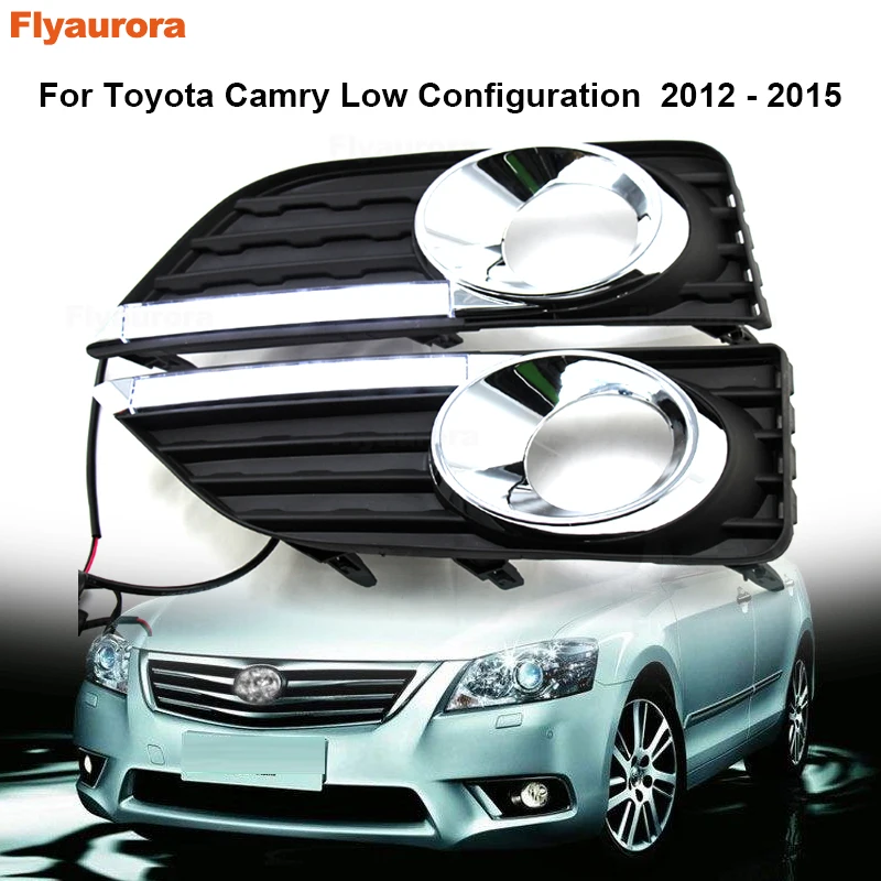 2 шт. светодиодные дневные ходовые огни для Toyota Camry 2009 2010 2011 2012 2013 2014 2015 2016 2017 2018 2019