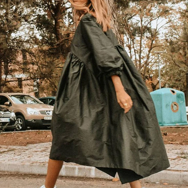 

Women Vintage Floral Print Loose Dress 2020 Summer Elegant Half Sleeve Party Dress Casual O-Neck Ladies A-Line Dress Vestido 5XL