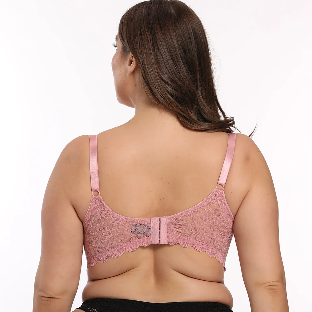 Привлекательный кружевной женский бюстгальтер нижнее белье на косточках регулируемый бретель с открытой