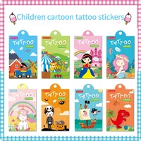 10 theme children cartoon tattoo stickers set japanese and korean small fresh mermaid tattoo stickers animal temporary tattoos