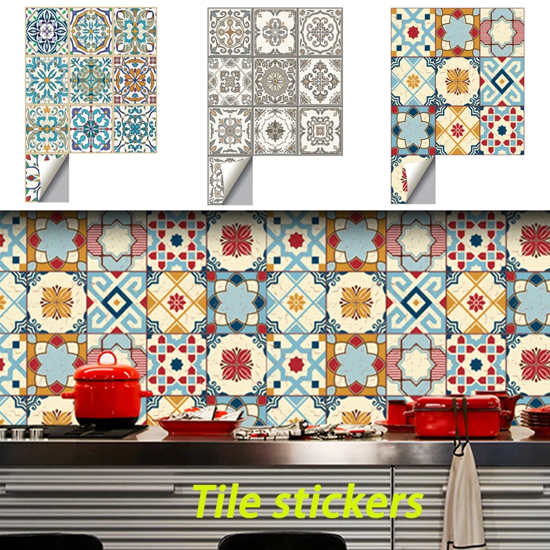

15x15cm Waterproof PVC Tile Sticker 3D Self-Adhesive Paper Is Suitable For Kitchen Bathroom Dining Room Furniture Decoration