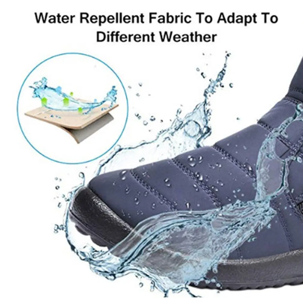 

Snow Boots Plush Warm Ankle Boots For Women Family Winter Boots Waterproof Women Boots Female Winter Shoes Zip Booties 28-43