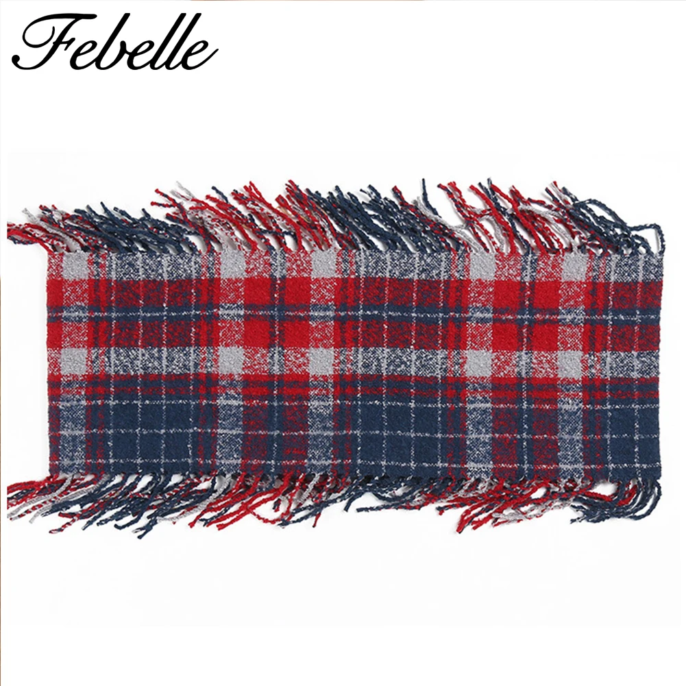 Febelle Winter Women Scarf Cashmere Knitted Snood Warm Sarf Infinity Scarves Neck Circle Ring for Girls |