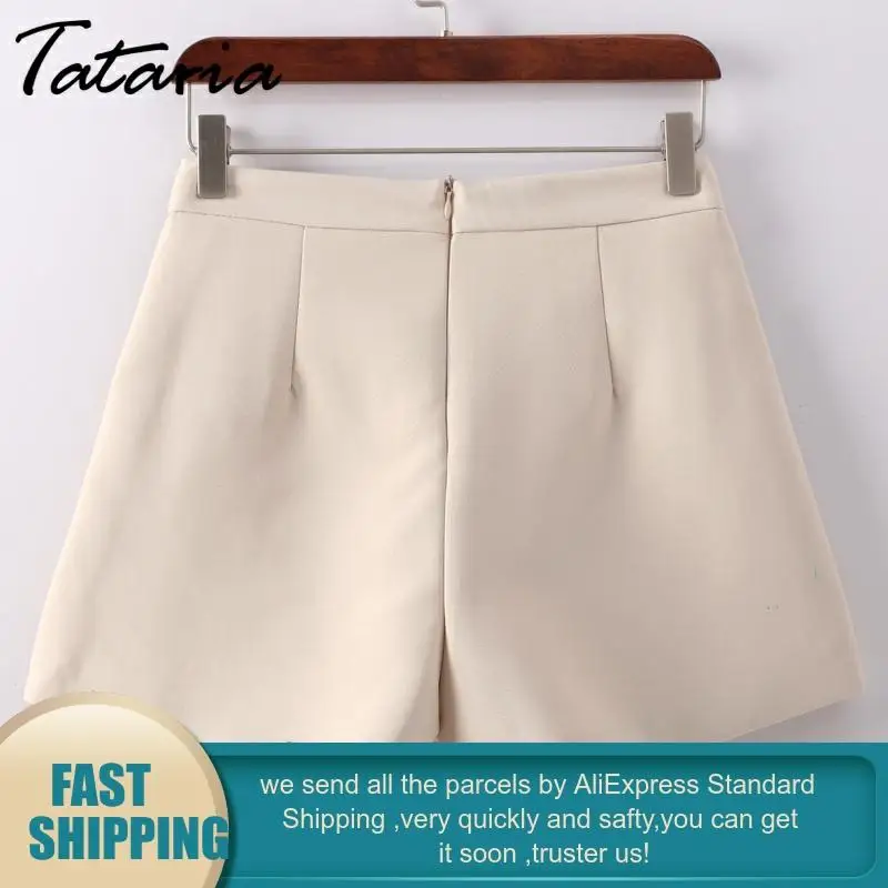 Женские шорты с высокой талией повседневные короткие штаны летние черные из