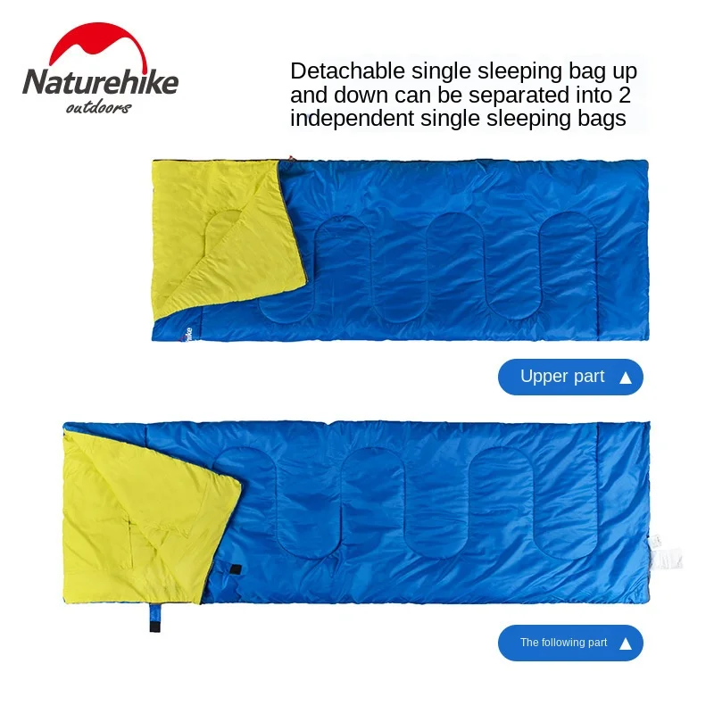 Двойной спальный мешок для взрослых вместительный 2 человек весенний и осенний с