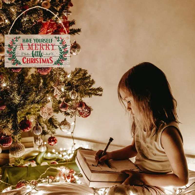 

Christmas Decoration Fun Sign Wall Plaque Wall Courtyard Sign Sign Retro Shabby Chic Wooden Wooden Gift Brand Plaque Hanging