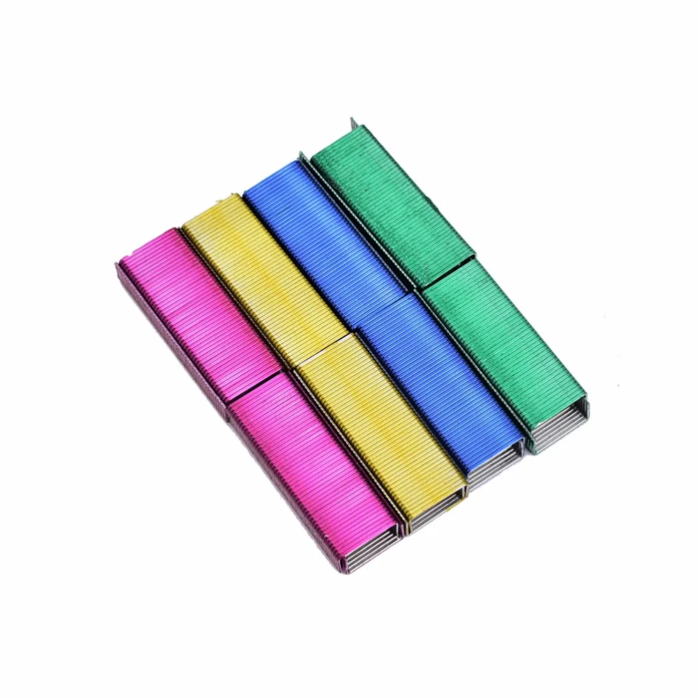 

Креативные разноцветные скобы из нержавеющей стали, 11 мм, 1 упаковка (800 шт. в упаковке)