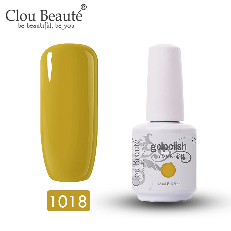 Гель-лак серии Clou Beaute Caramel, УФ светодиодный лак для ногтей, лак для маникюра, лак для ногтей, чистый цвет, долговечный Гибридный гвоздь, гель - Цвет: 1018