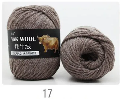17BrownCamel 3 шт. Meetee мягкие Як крючки для вязания шерстью кашемировая пряжа линии ручной вязки грубой DIY мужчин женщин шарф пальто жилет свитер шляпа аксессуары - Цвет: 17BrownCamel