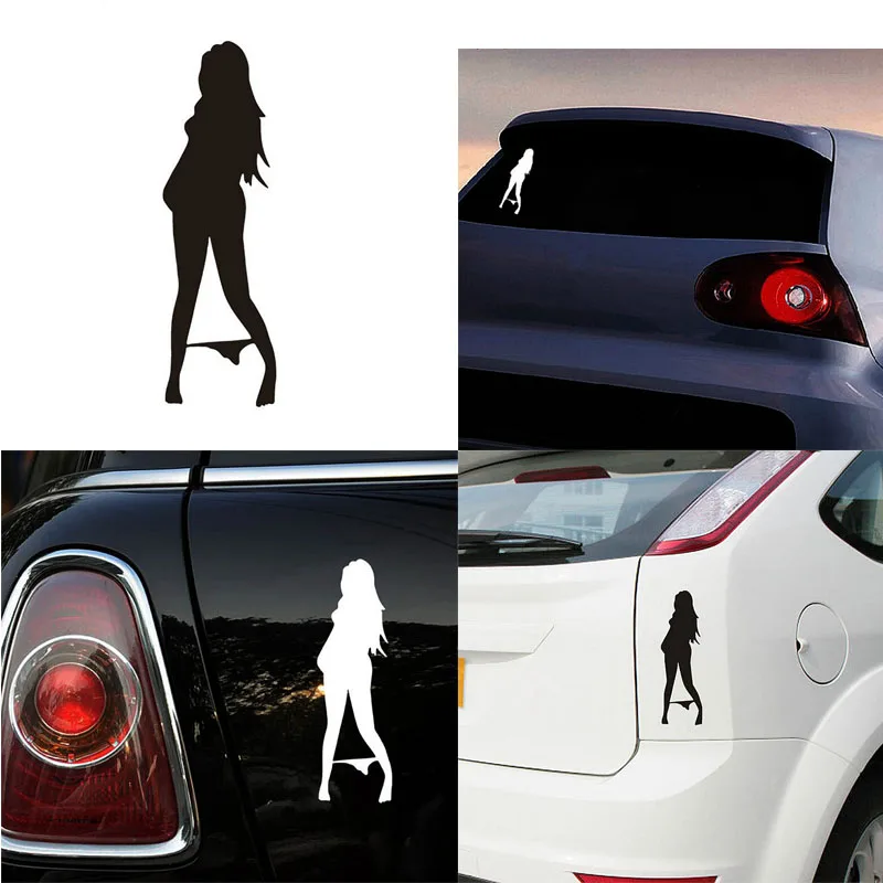 2016 Sexy Girls Car Sticker Styling Decal Wearing Bikini Super Cool Exterior Accessories 1Pcs White Black | Автомобили и