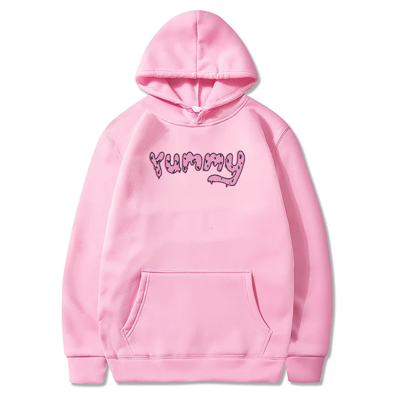 Милый свитер с капюшоном yummy pink мужские женские в стиле хип хоп smile|Мужские