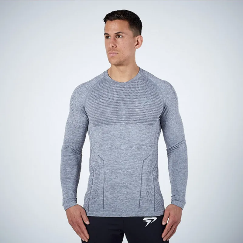 

Spring and Autumn Sportswear Men's Quick-drying Long-sleeved Baseball Uniform Running Fitness Leisure T-shirt Tee Shirt Sport