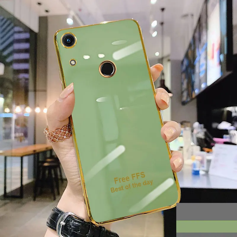 Luxury Silicone Case For Huawei Y6 2019 phone Case For Huawei Y6S Cover Shockproof Stand Holder Case Huawei Y6 2019 Y6S