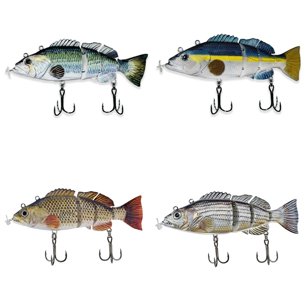 Электрическая приманка воблеры для рыбалки со светодиодом 4 сегментный свимбейт