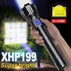 Новинка, суперсветильник светодиодный фонарик XHP199, фонарик светильник hp90, фонарь с USB-зарядкой, тактический фонарь, 18650, водонепроницаемый ручной фонарь с зумом