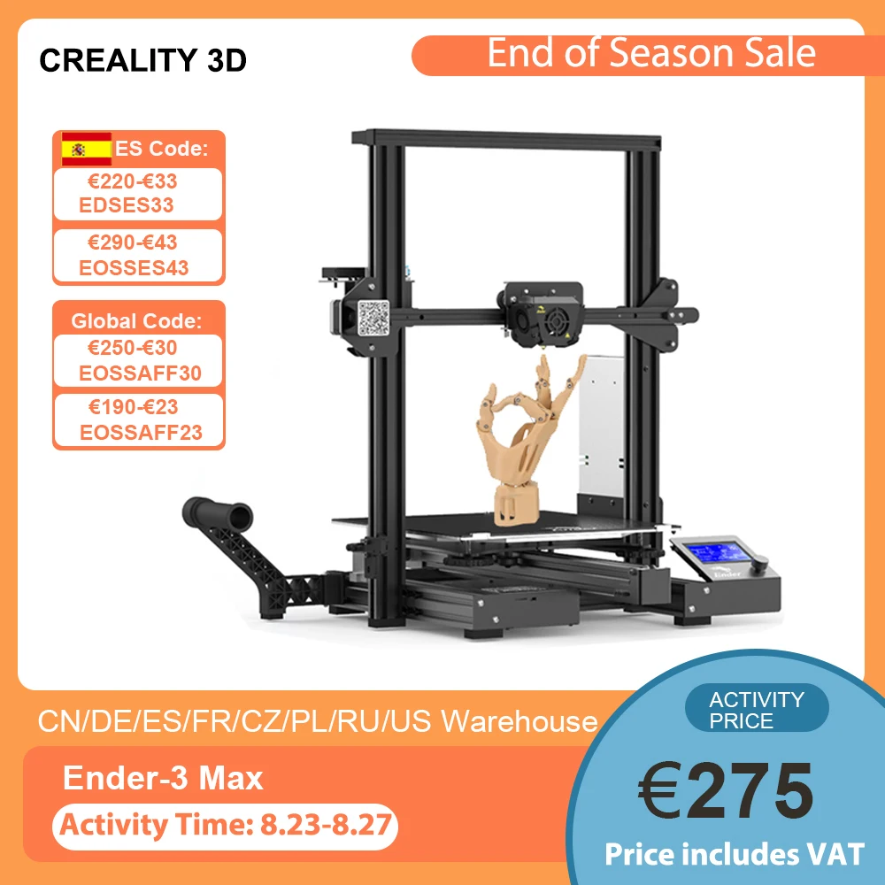 3D принтер Creality Ender 3 максимальная скорость печати 300*300*340 мм|3D принтеры| |