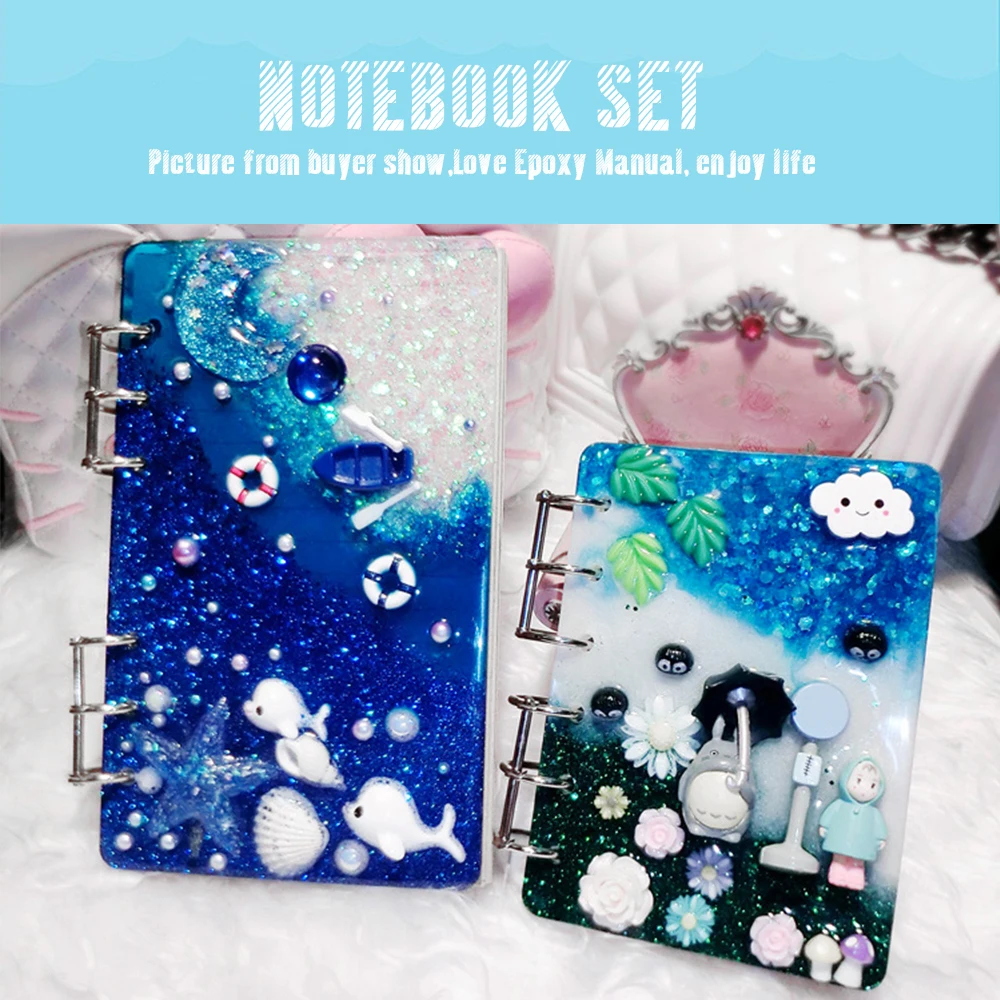 A7 A6 A5 прозрачный переплет с листьями ноутбук Внутренняя крышка Обложка блокнот