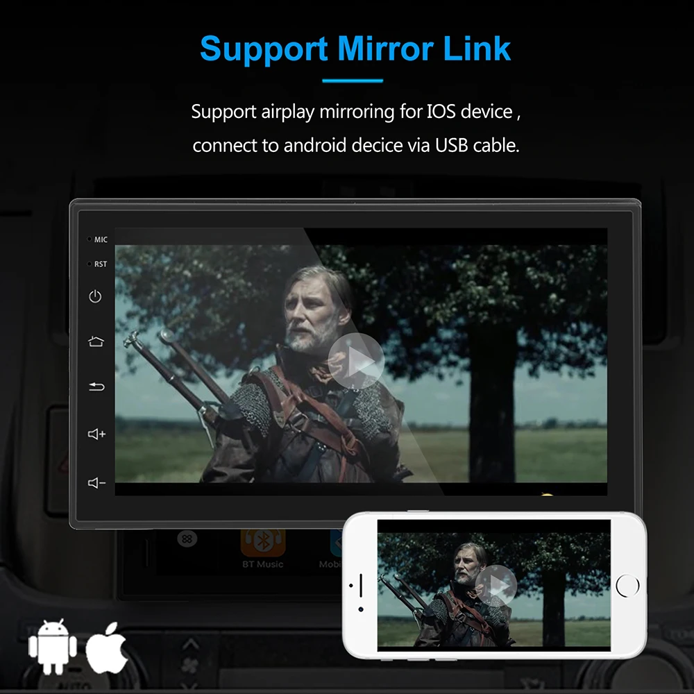 AMPrime Android 2 din 7 &quotавтомобильный мультимедийный Bluetooth Авторадио GPS WIFI MP5 видео плеер