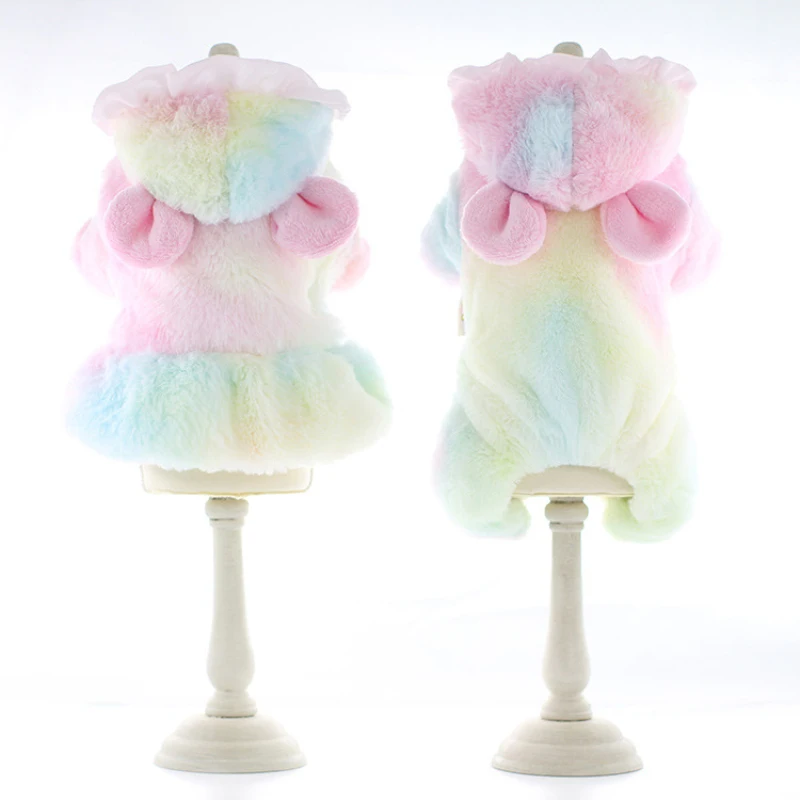 Зимняя одежда для собак Померанская платье питомцев комбинезон щенка