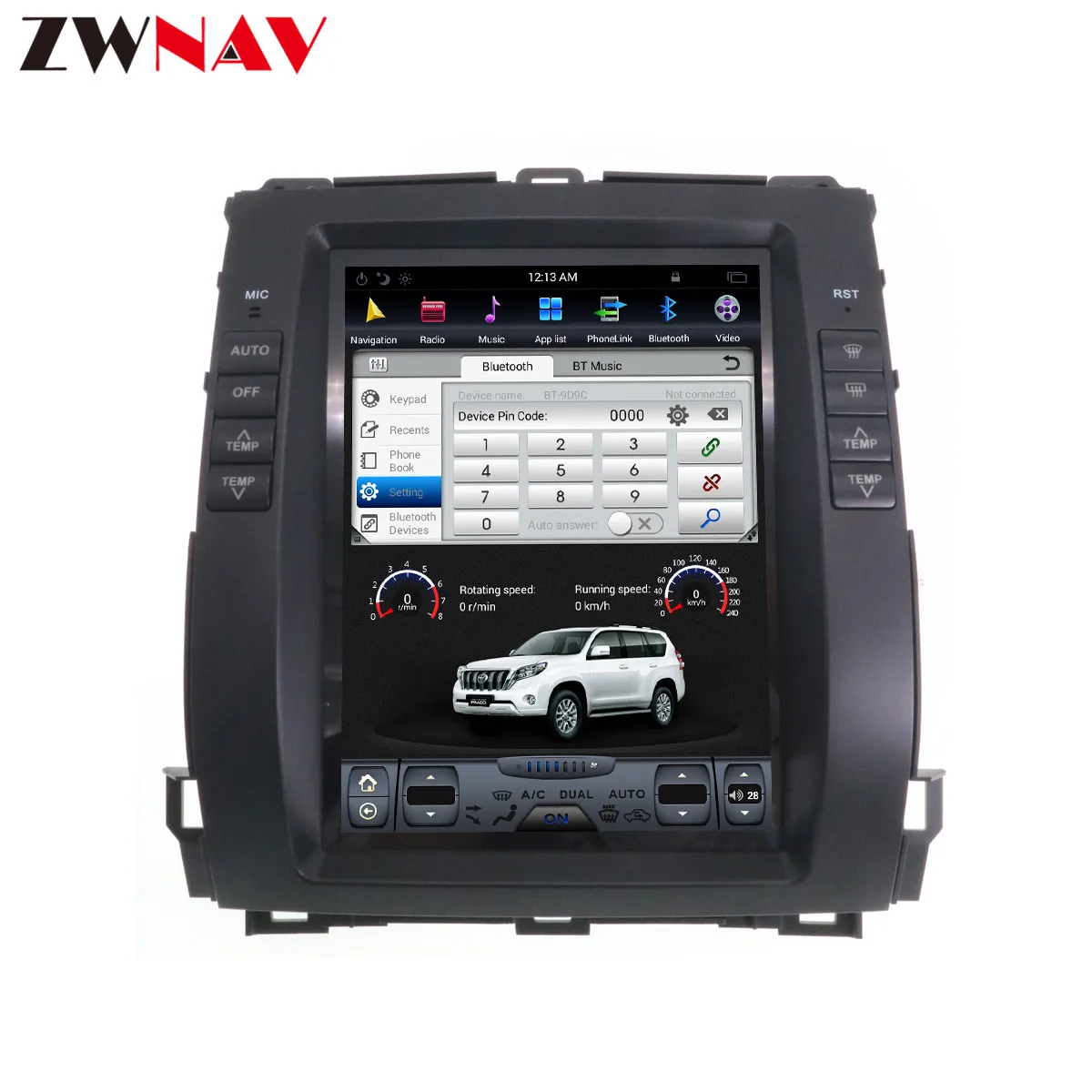Verticl Tesla стиль Android 8,1 автомобильный dvd-плеер для Toyota Land Cruiser Prado 120 2002-2009 Lexus GX470 Автомобильный GPS Радио стерео
