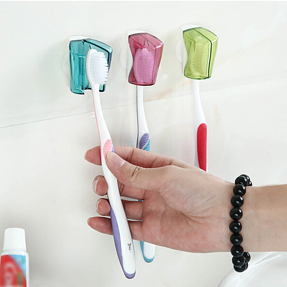 

Toothbrush Cover Storage Suction Cup Toothbrush Holder 3 Piece/Set Wall Mount Rack Bathroom Product