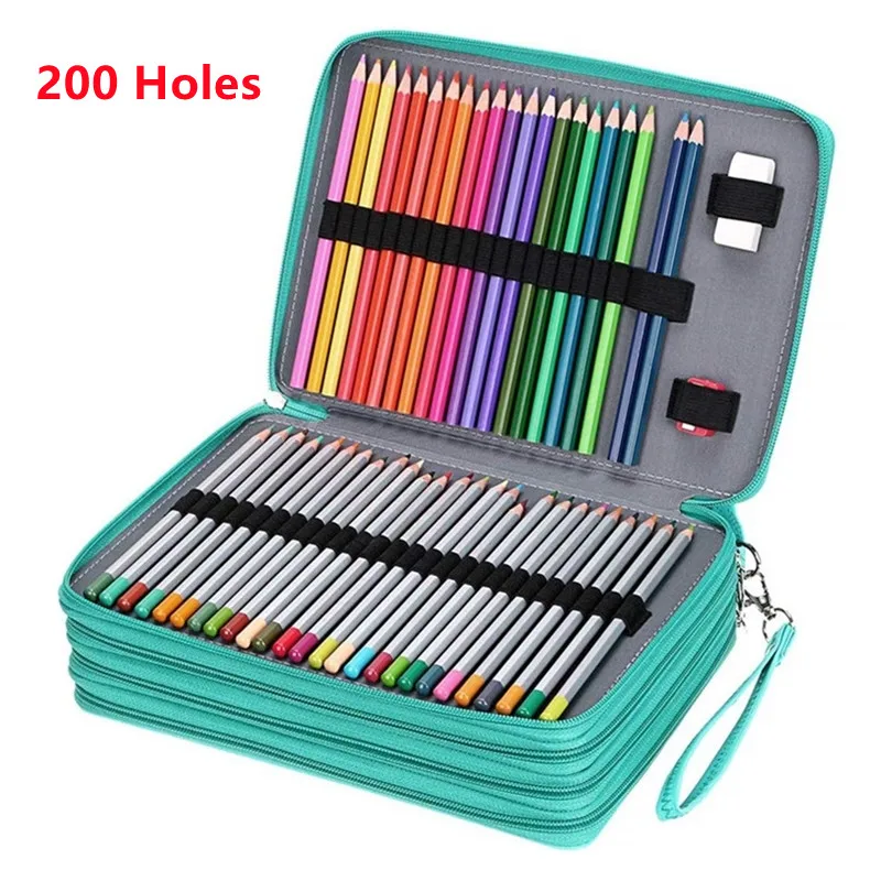 

200 Slots Pencil Case School Pencilcase for Girl Boy Pen Box Large Penal Big Cartridge Bag Stationery Pencilholder Kit Pouch