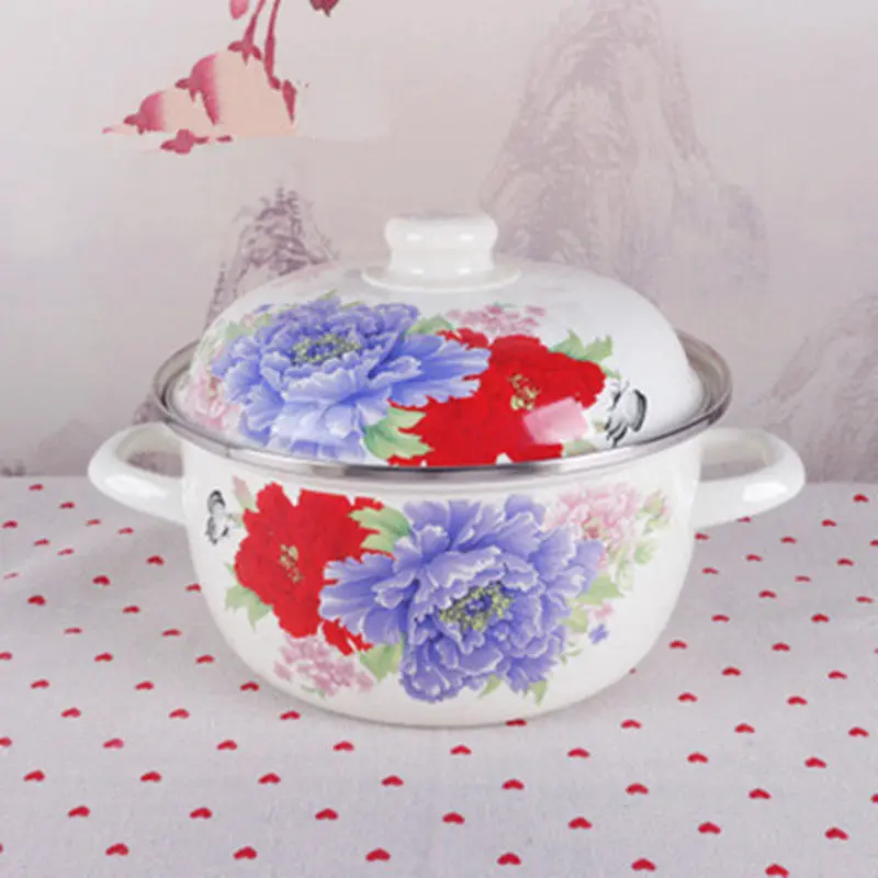 Эмалированный горшок для молока эмалированная миска детского питания кастрюля