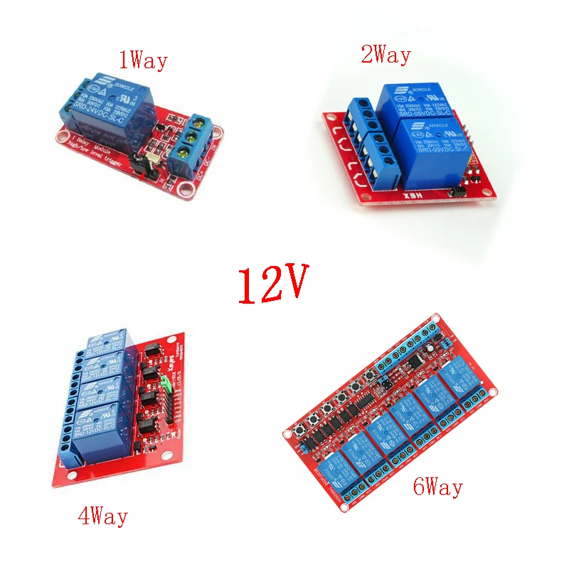 DC 12 V релейный модуль 1 2 4, 8 канальный релейная плата щит с анод Поддержка двухпозиционный уровень триггера для Arduino реле 12 V