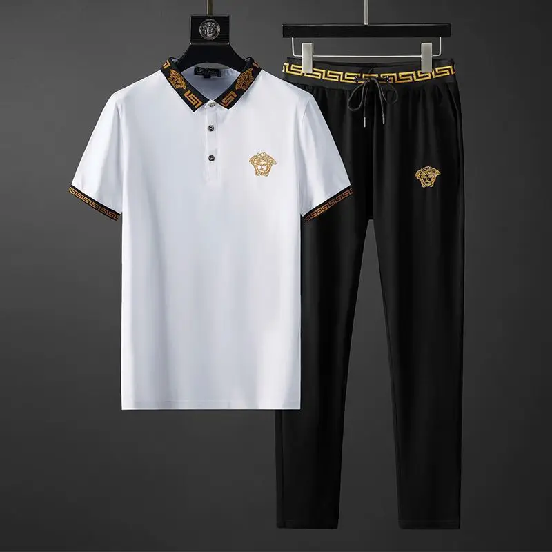 

Sportswear suit men's fashion brand summer new short sleeve trousers two piece set Korean fashion men's fashion trend