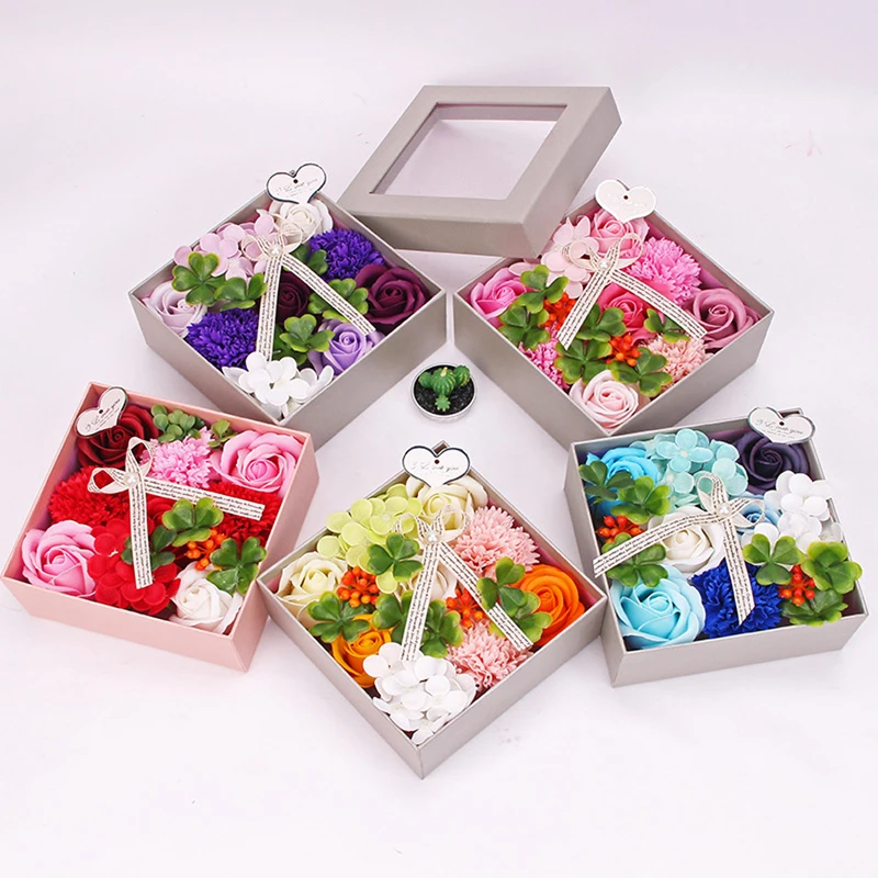 Мыло ручной работы роза Подарочная коробка гвоздика мыло цветок Гортензия