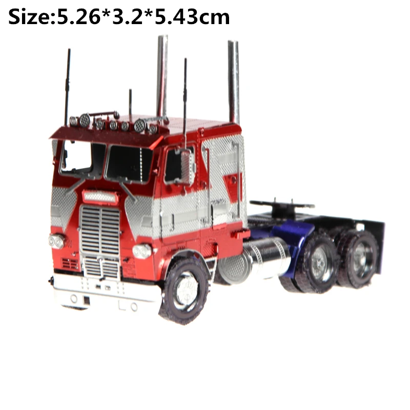 

Colorful FLC Long Nose Truck 3D Metal Puzzles Model Kits Freight Dump Snow Plow DIY Laser Jigsaw Cut Adults Kid Adult Gift Toy