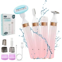 4 in 1 electric hair remover rechargeable lady shaver nose hair trimmer eyebrow shaper leg armpit bikini trimmer women epilator