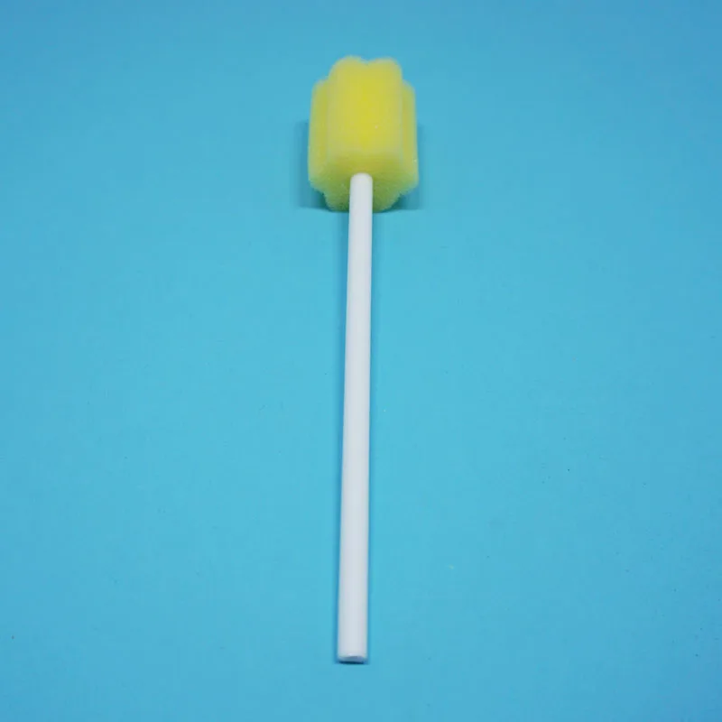 100pcs Munkcare Disposable Oral Care Swab Baby Cleaning Sponge Stick Yellow Plum Shape Brush | Красота и здоровье