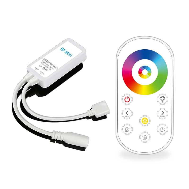 

DC5-24V RF Wireless Touch Remote Controller for 3528 5050 Single Color CCT RGB RGBW RGBWW LED Strip Light Dimmer Tape Lights