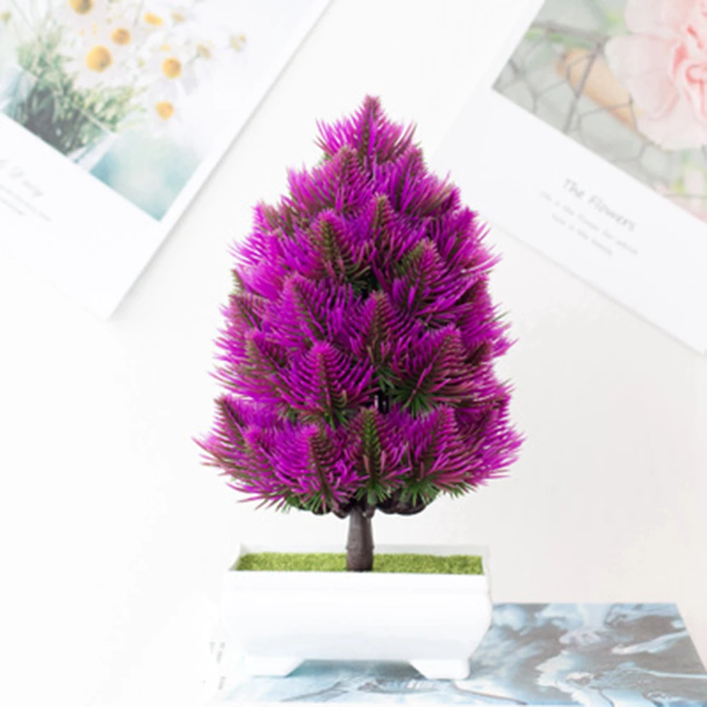 Пластиковый искусственный горшок бонсай Горшечное сосновое дерево для