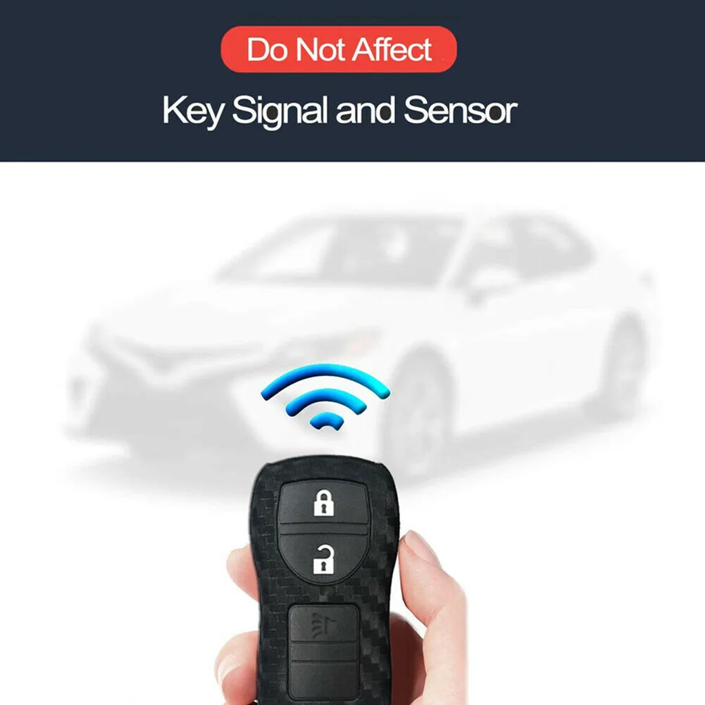 

Черный чехол из углеродного волокна с рисунком брелок для ключей чехол для Nissan 350Z Sentra Altima 1 * Прочный