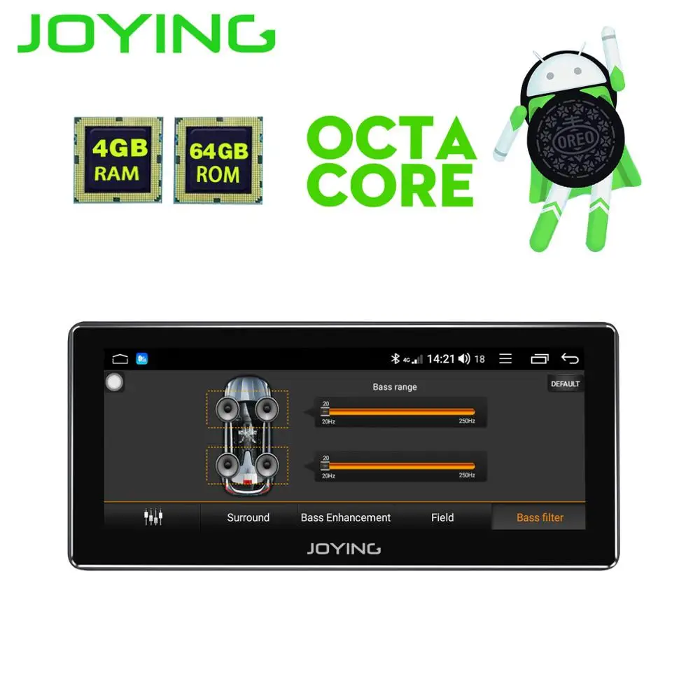 JOYING новейший 8 ядерный Android 8,1 автомобильный головной убор Авторадио поддержка carplay gps 1DIN мультимедийный плеер HD 8,8 ''магнитола