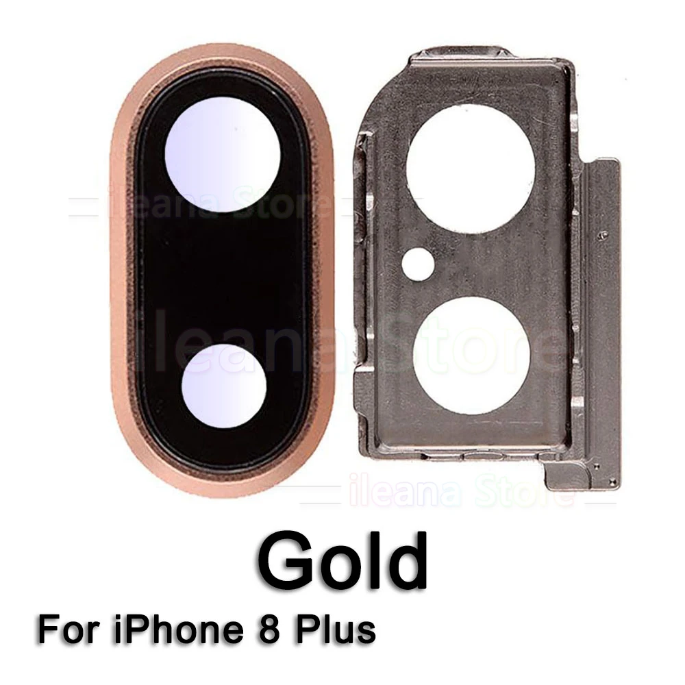 Сапфировое стекло задняя камера Стекло кольцо для iPhone 7 8 плюс камера объектив кольцо Крышка Оригинальная Замена - Цвет: i8 Plus Gold